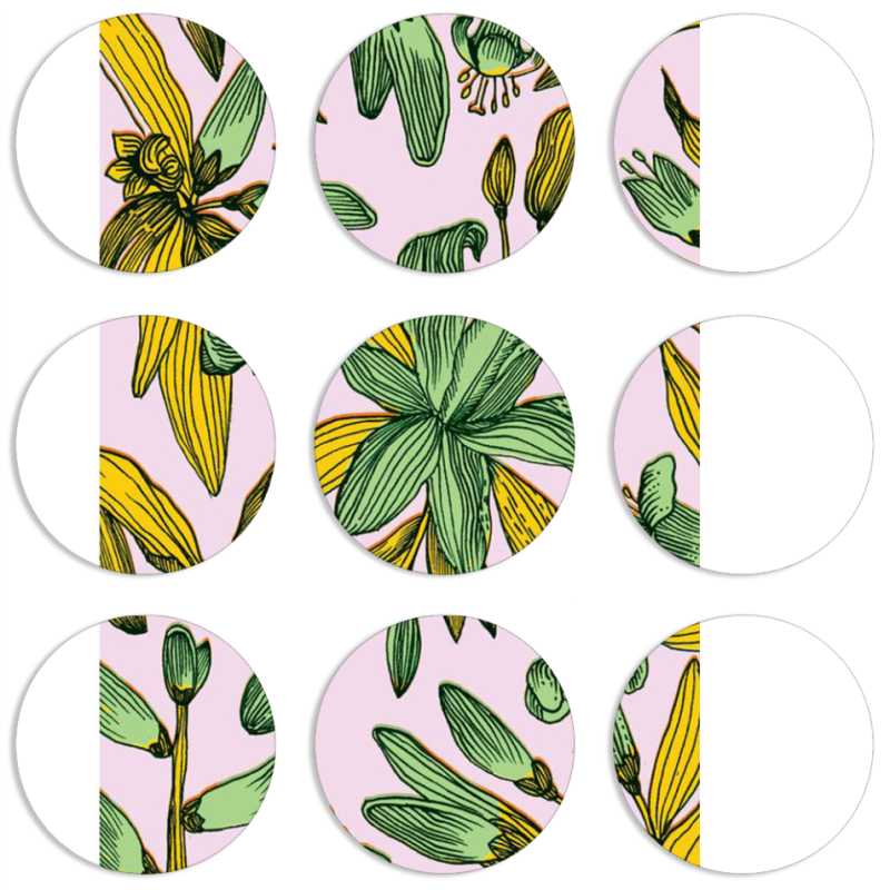 Магнитные фотопазлы круги d55 набор 9 штук 