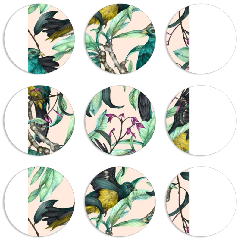 Магнитные фотопазлы круги d55 набор 9 штук 