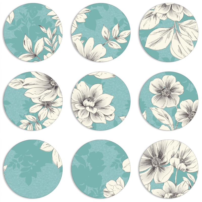 Магнитные фотопазлы круги d55 набор 9 штук 