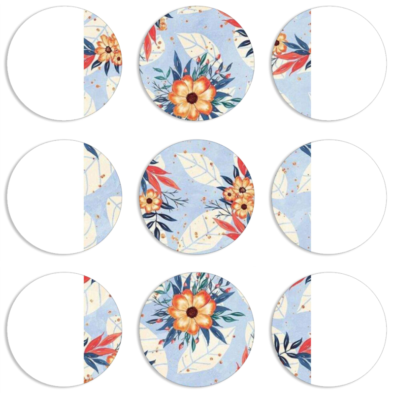 Магнитные фотопазлы круги d55 набор 9 штук 