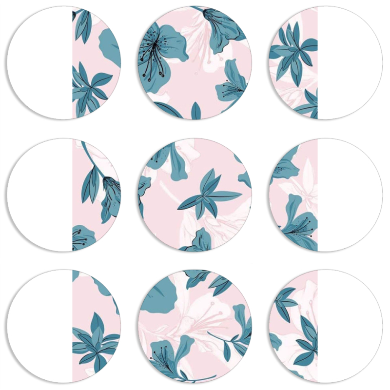 Магнитные фотопазлы круги d55 набор 9 штук 