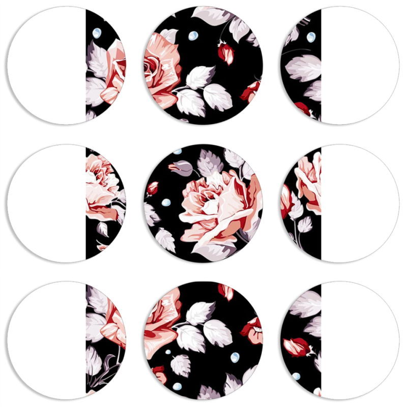 Магнитные фотопазлы круги d55 набор 9 штук 