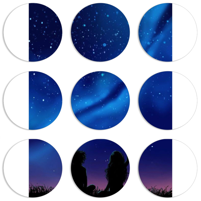 Магнитные фотопазлы круги d55 набор 9 штук 