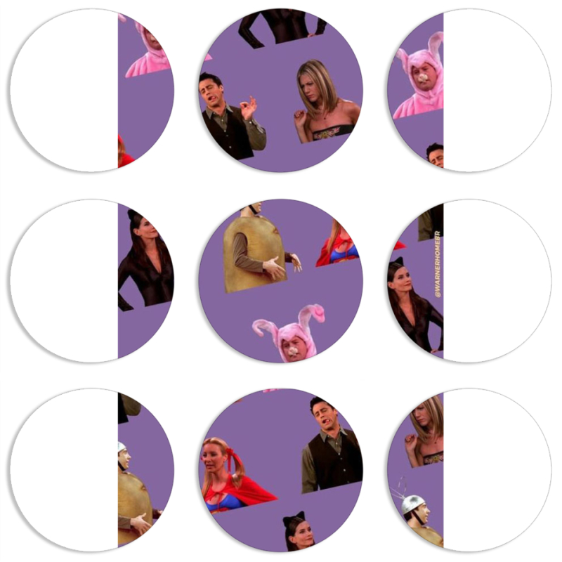 Магнитные фотопазлы круги d55 набор 9 штук 