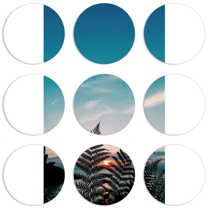 Магнитные фотопазлы круги d55 набор 9 штук 