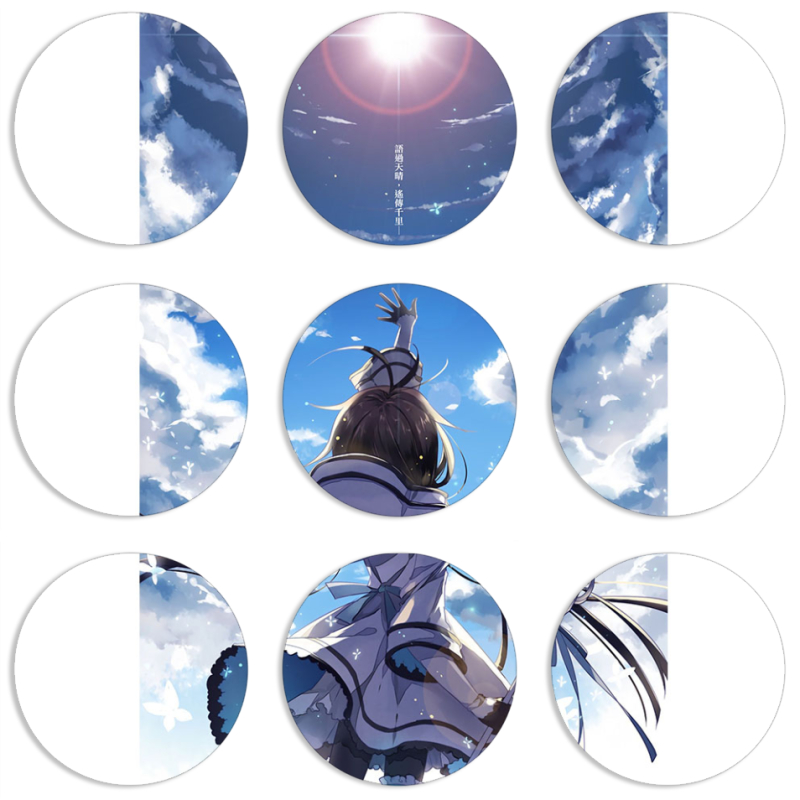 Магнитные фотопазлы круги d55 набор 9 штук 