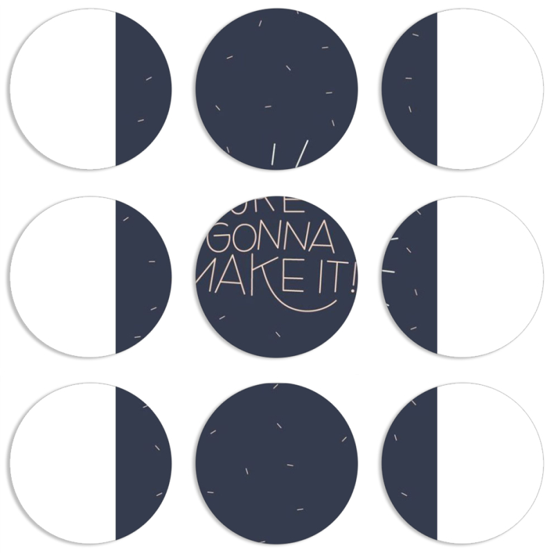 Магнитные фотопазлы круги d55 набор 9 штук 