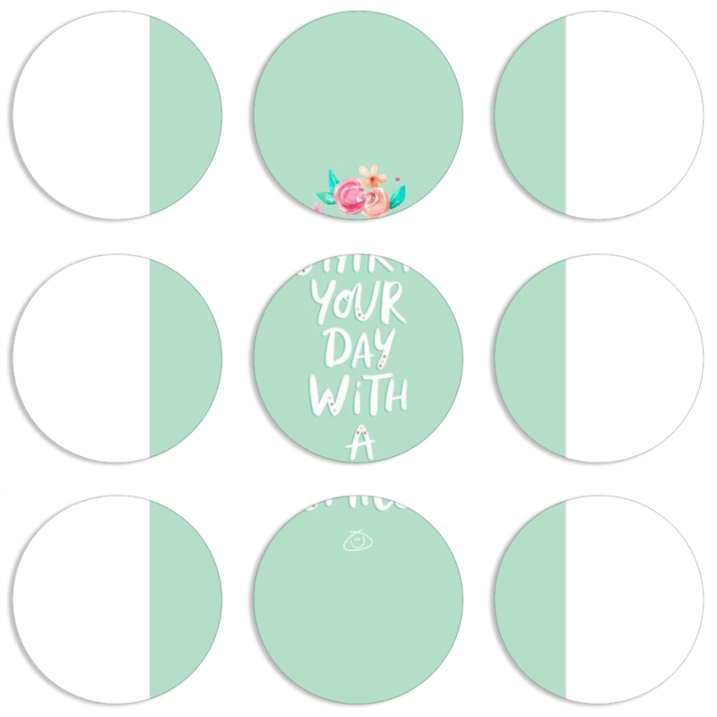 Магнитные фотопазлы круги d55 набор 9 штук 