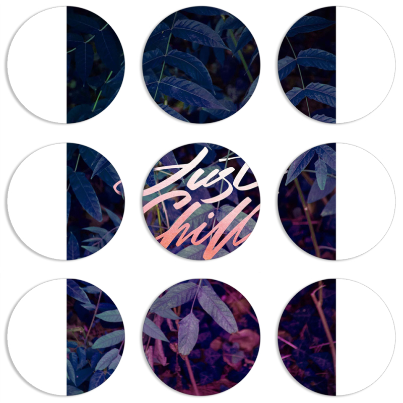 Магнитные фотопазлы круги d55 набор 9 штук 