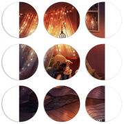 Магнитные фотопазлы круги d55 набор 9 штук 