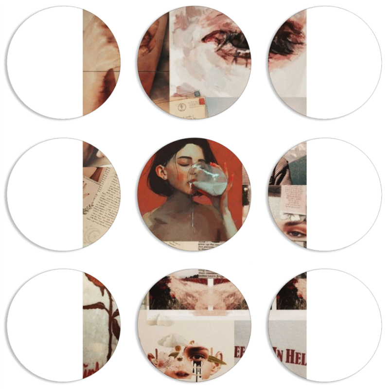 Магнитные фотопазлы круги d55 набор 9 штук 