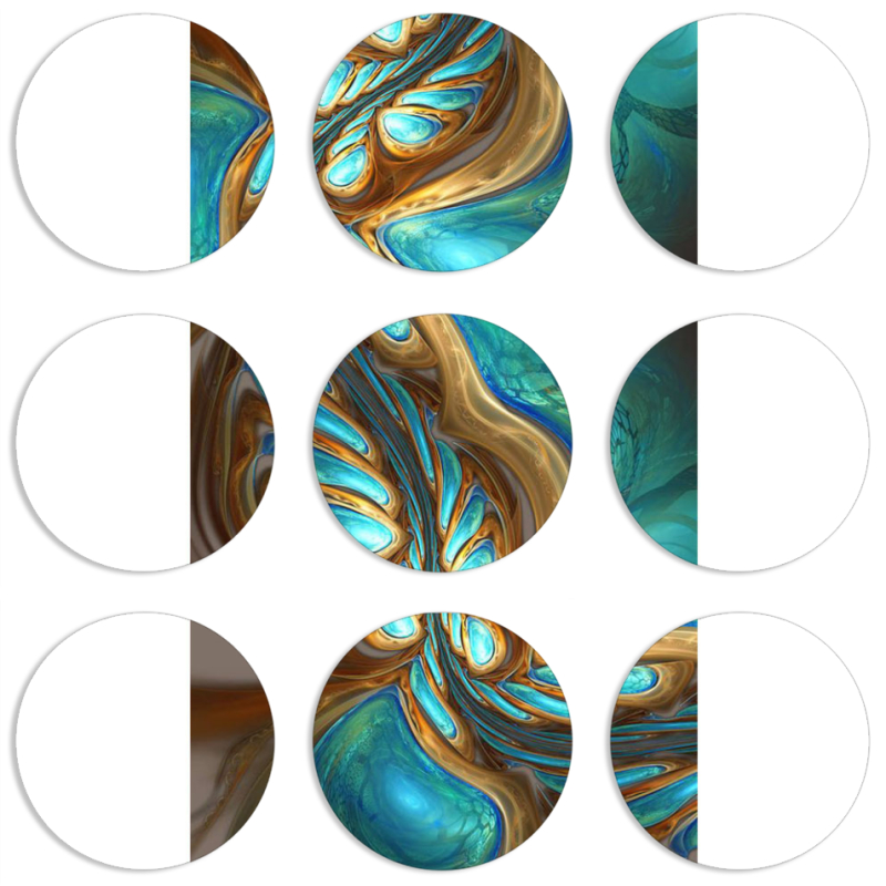 Магнитные фотопазлы круги d55 набор 9 штук 