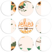 Магнитные фотопазлы круги d55 набор 9 штук 