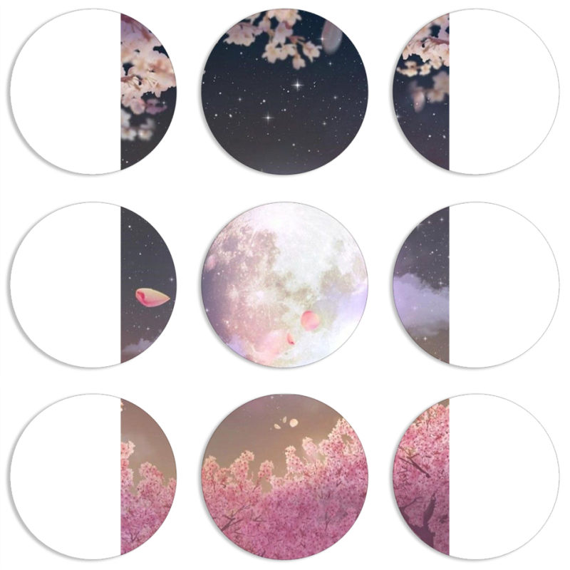 Магнитные фотопазлы круги d55 набор 9 штук 