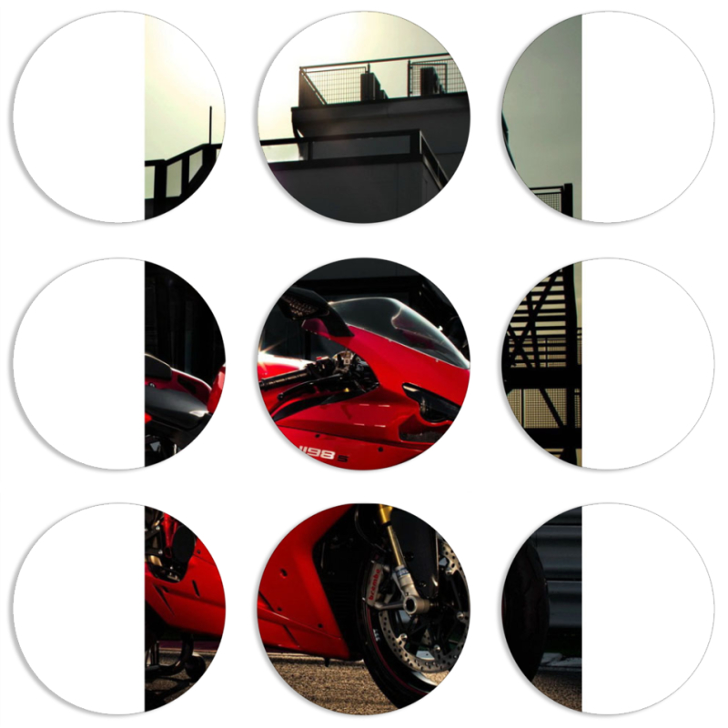 Магнитные фотопазлы круги d55 набор 9 штук 