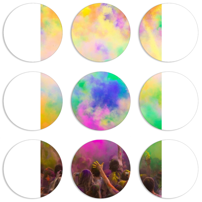 Магнитные фотопазлы круги d55 набор 9 штук 