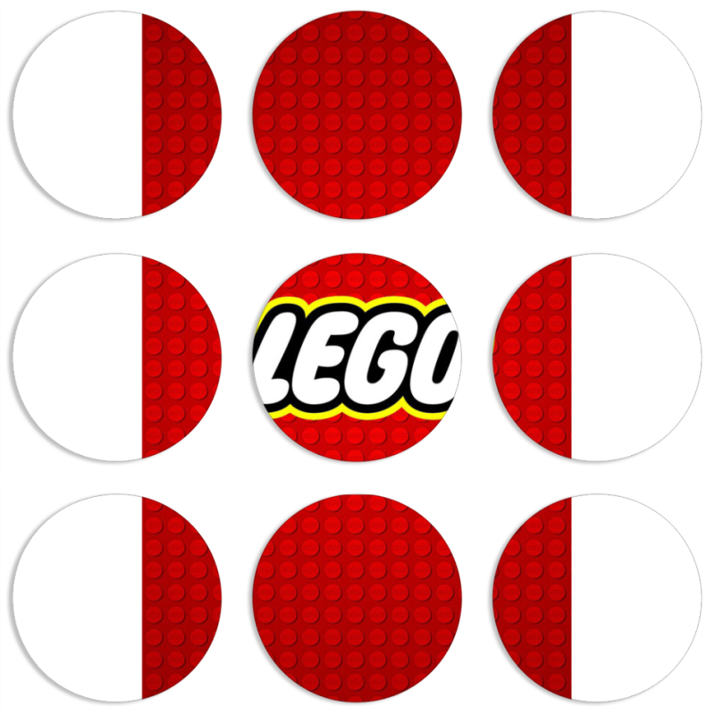 Магнитные фотопазлы круги d55 набор 9 штук 