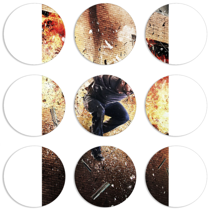 Магнитные фотопазлы круги d55 набор 9 штук 