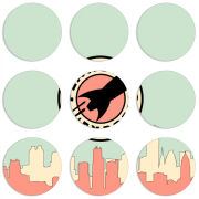 Магнитные фотопазлы круги d55 набор 9 штук 