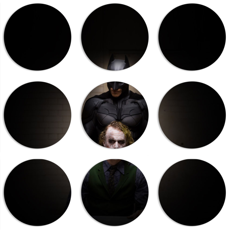 Магнитные фотопазлы круги d55 набор 9 штук 