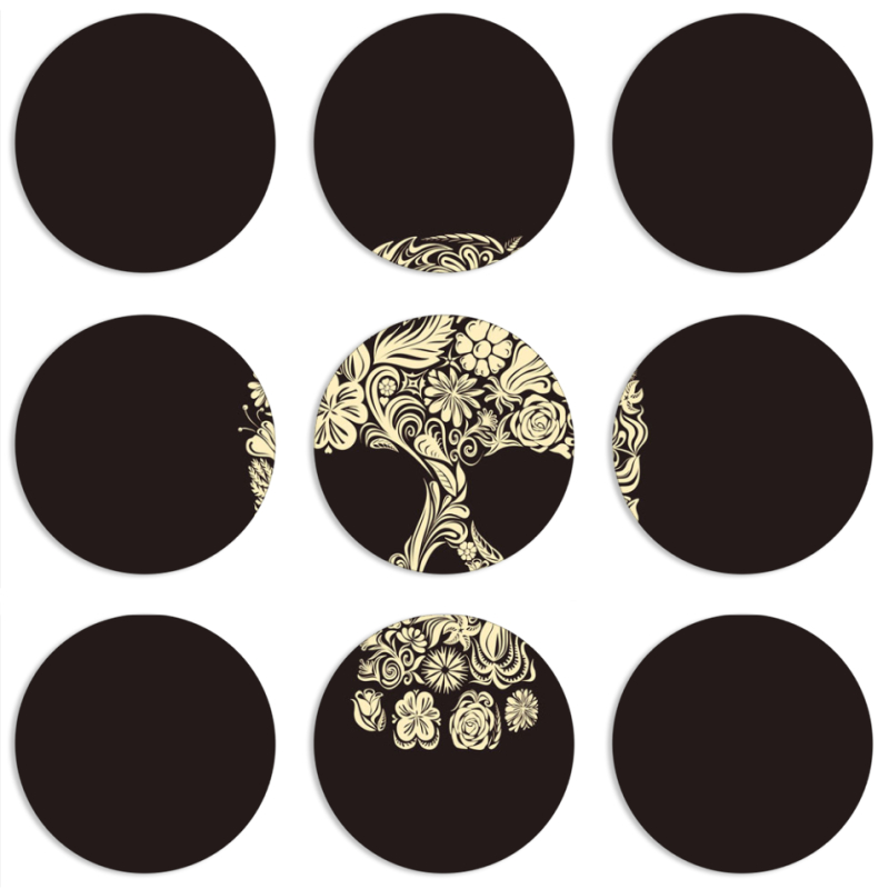 Магнитные фотопазлы круги d55 набор 9 штук 