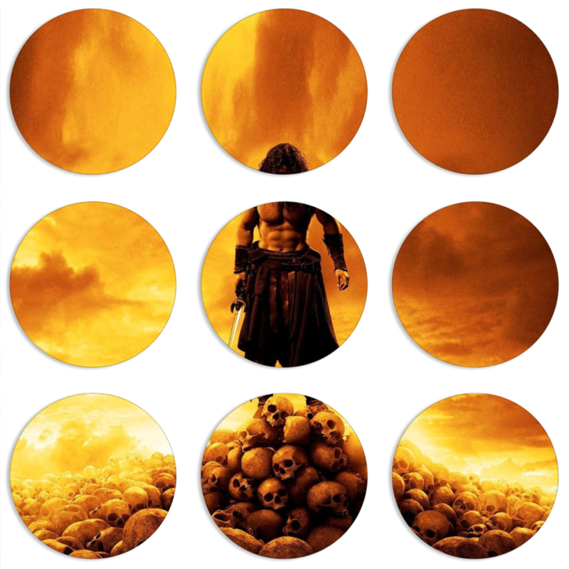 Магнитные фотопазлы круги d55 набор 9 штук 