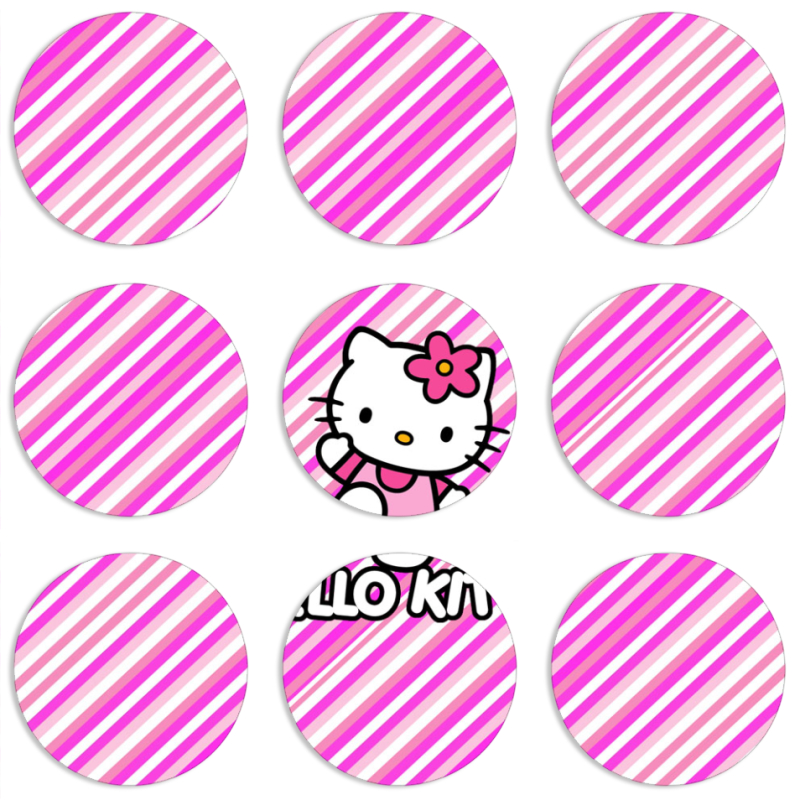 Магнитные фотопазлы круги d55 набор 9 штук 