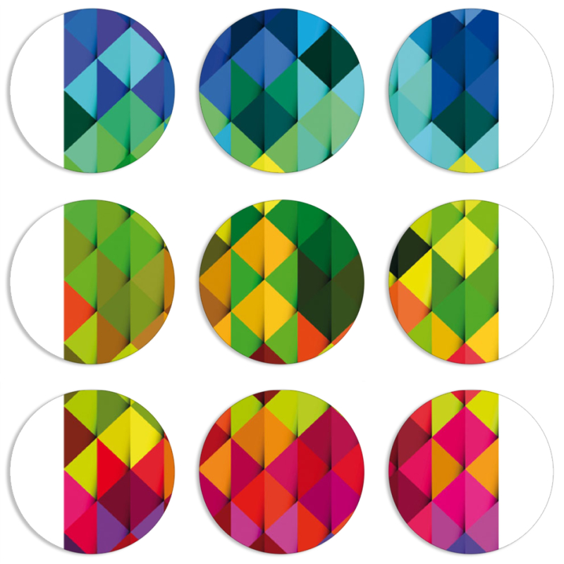 Магнитные фотопазлы круги d55 набор 9 штук 