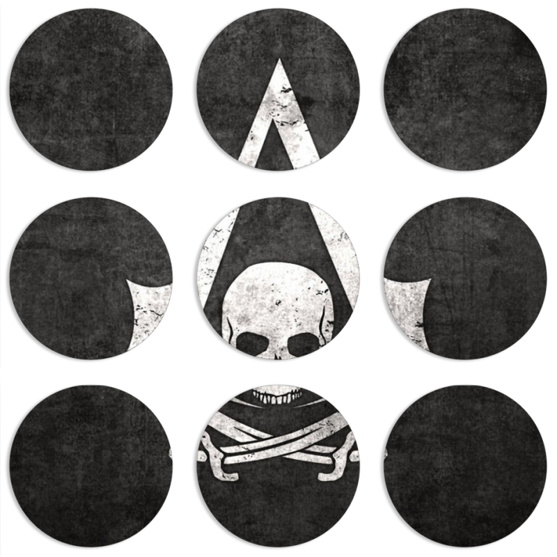 Магнитные фотопазлы круги d55 набор 9 штук 