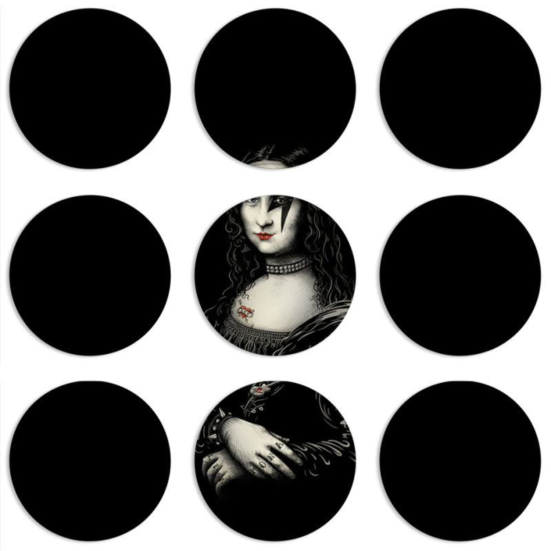 Магнитные фотопазлы круги d55 набор 9 штук 