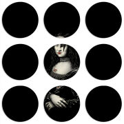 Магнитные фотопазлы круги d55 набор 9 штук 