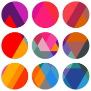 Магнитные фотопазлы круги d55 набор 9 штук 