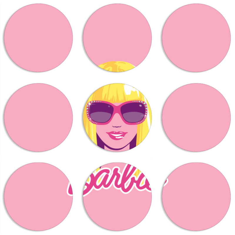 Магнитные фотопазлы круги d55 набор 9 штук 