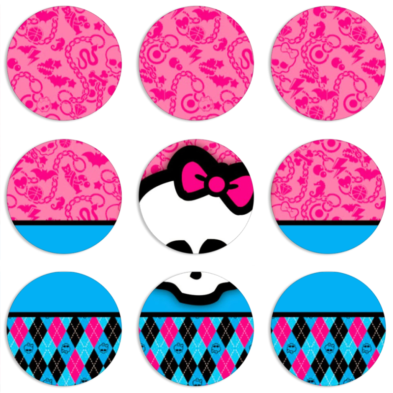 Магнитные фотопазлы круги d55 набор 9 штук 