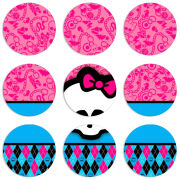 Магнитные фотопазлы круги d55 набор 9 штук 