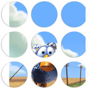 Магнитные фотопазлы круги d55 набор 9 штук 