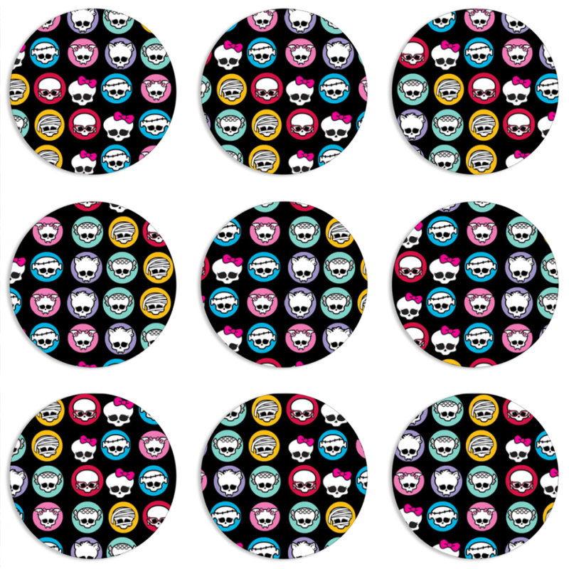 Магнитные фотопазлы круги d55 набор 9 штук 