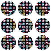 Магнитные фотопазлы круги d55 набор 9 штук 