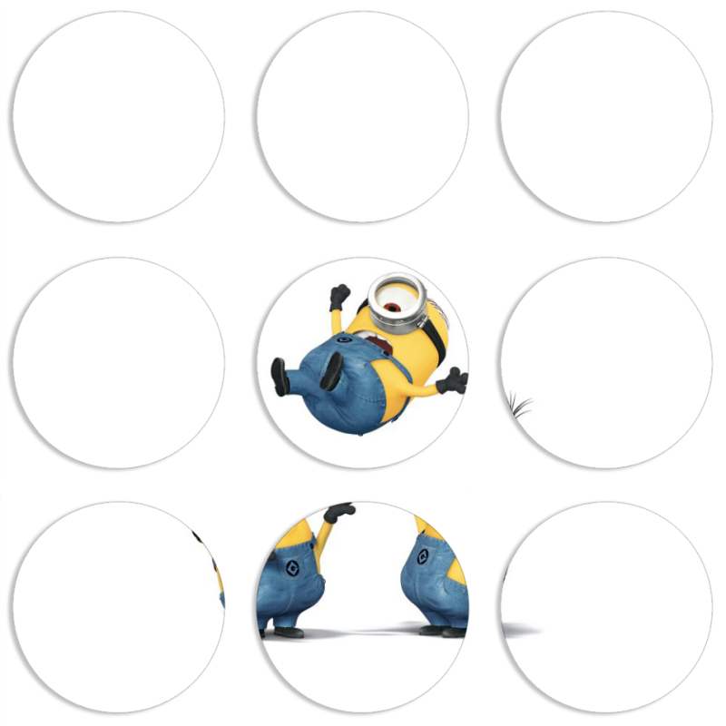 Магнитные фотопазлы круги d55 набор 9 штук 