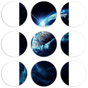 Магнитные фотопазлы круги d55 набор 9 штук Planet