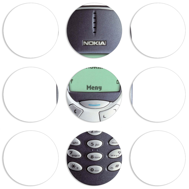 Магнитные фотопазлы круги d55 набор 9 штук 