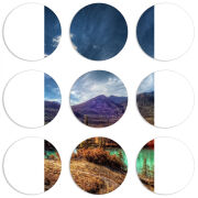 Магнитные фотопазлы круги d55 набор 9 штук 