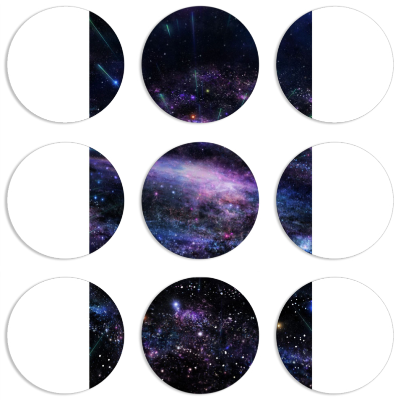 Магнитные фотопазлы круги d55 набор 9 штук 