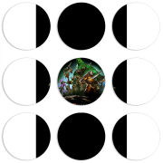 Магнитные фотопазлы круги d55 набор 9 штук 