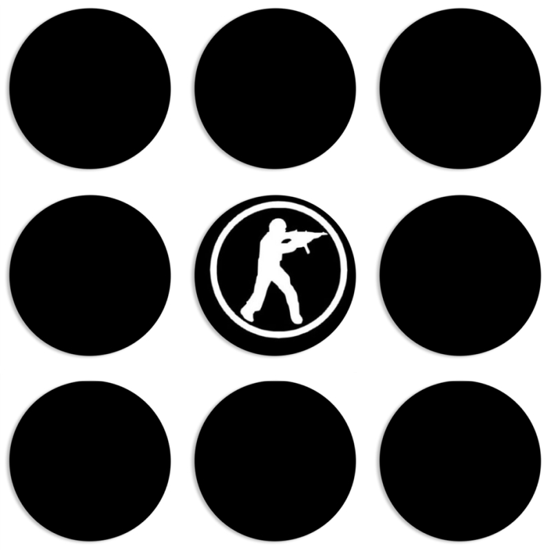 Магнитные фотопазлы круги d55 набор 9 штук 