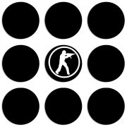 Магнитные фотопазлы круги d55 набор 9 штук 