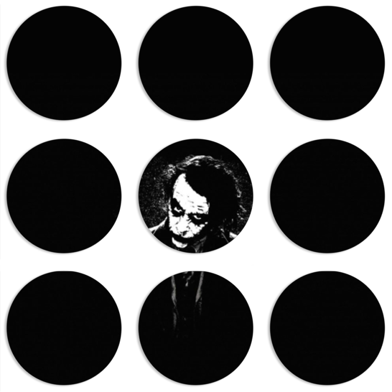 Магнитные фотопазлы круги d55 набор 9 штук 