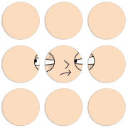 Магнитные фотопазлы круги d55 набор 9 штук 