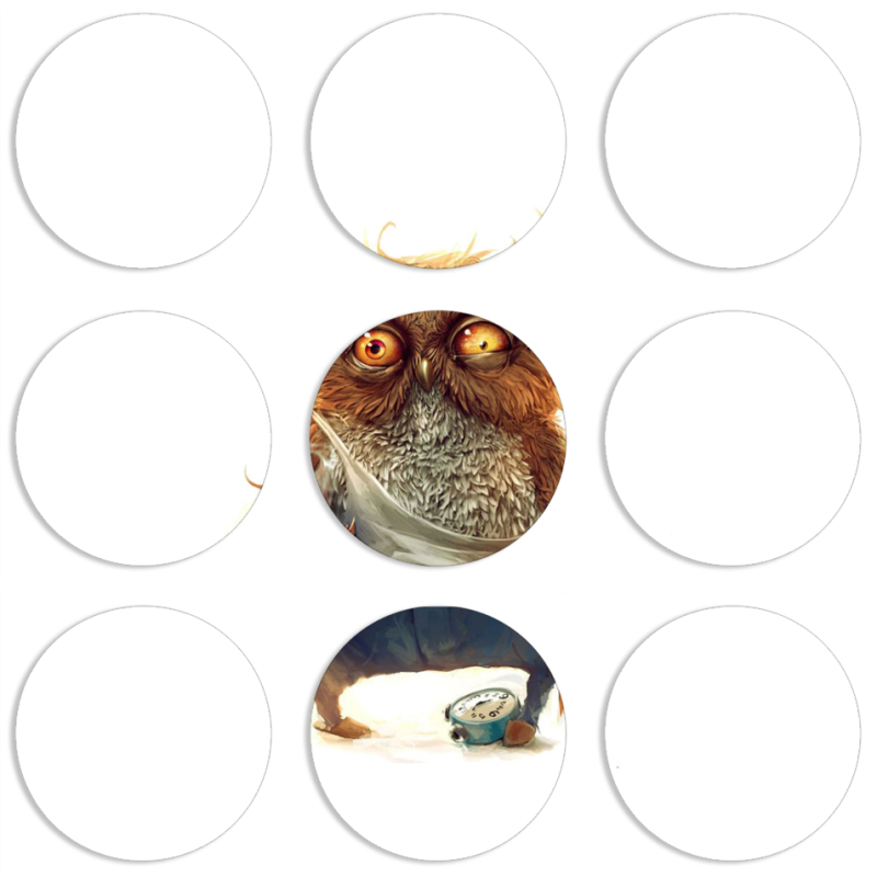 Магнитные фотопазлы круги d55 набор 9 штук 