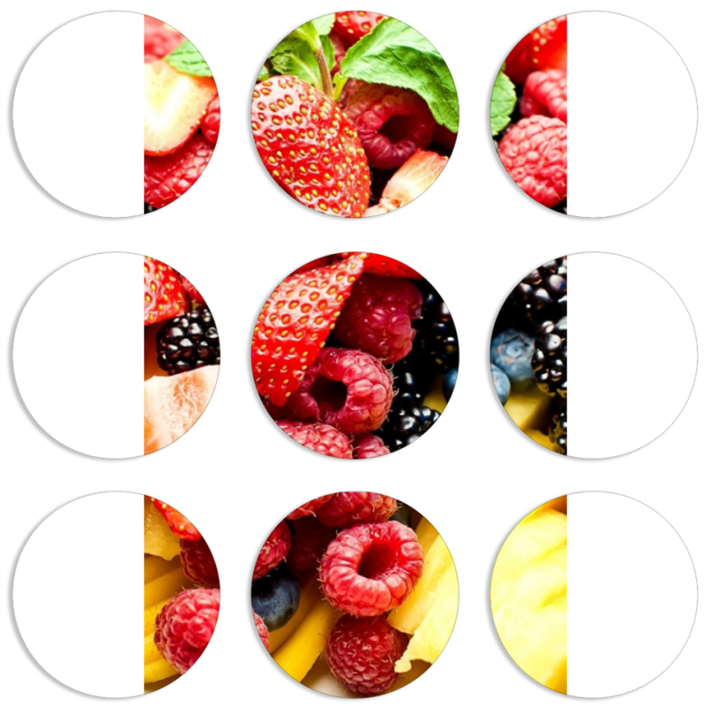 Магнитные фотопазлы круги d55 набор 9 штук 